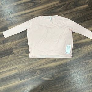 Lululemon light Pink Back in Action Long Sleeve NWT